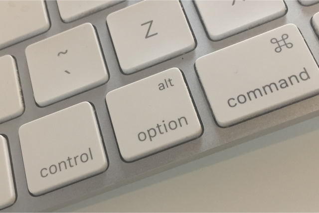 the option button on keyboard